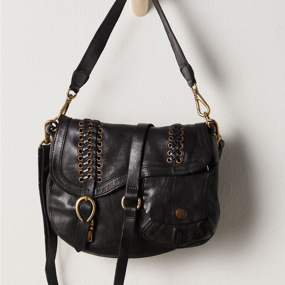 Campomaggi Black Arya Leather Crossbody Bag worn twice